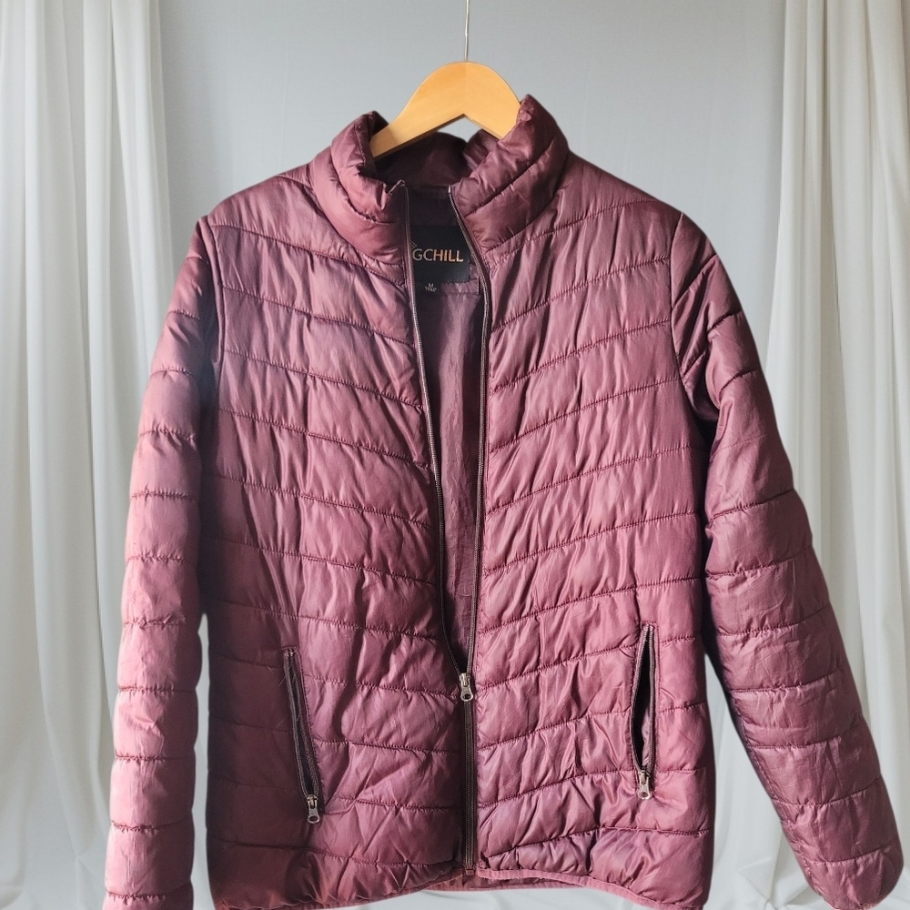 Medium Big Chill Women's Maroon Puffer Jacket
